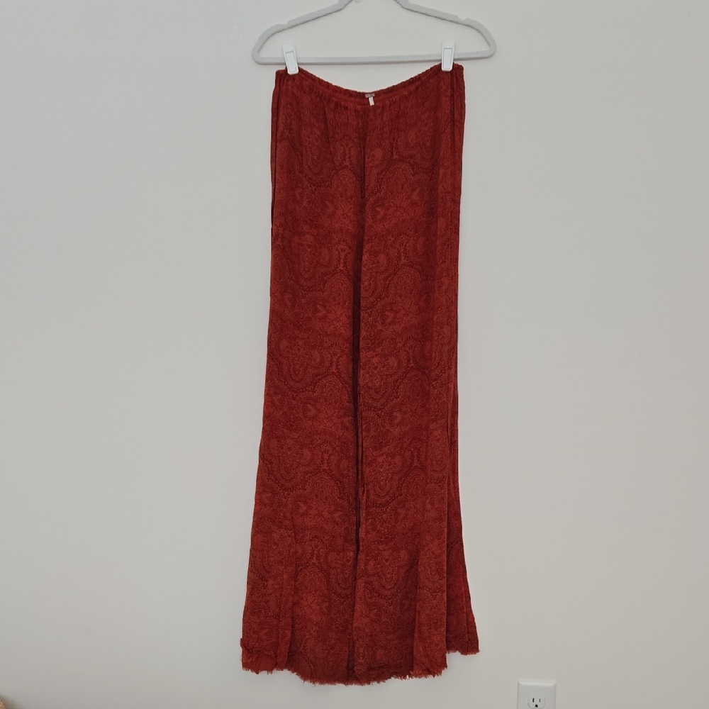 Free People Red Boot Cut Pants